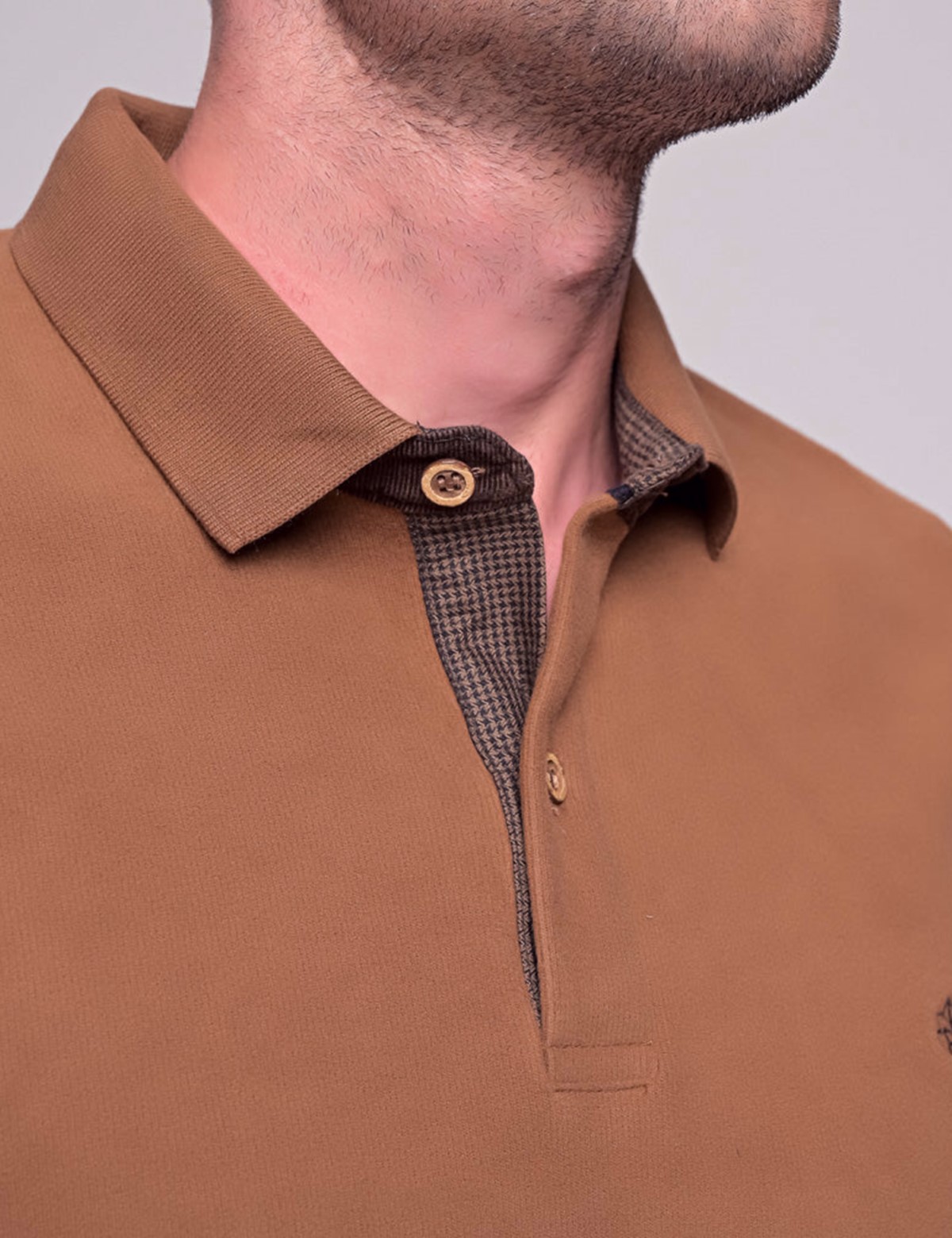 Everbest ανδρική Camel Polo πικέ μπλούζα plus size 2310220K φωτογραφία